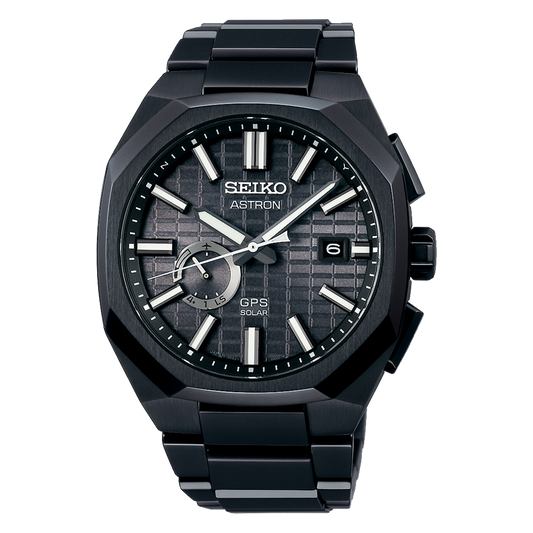 Astron GPS Solar Sapphire Jet Black Crystal Box Men's Watch - SSJ015J1