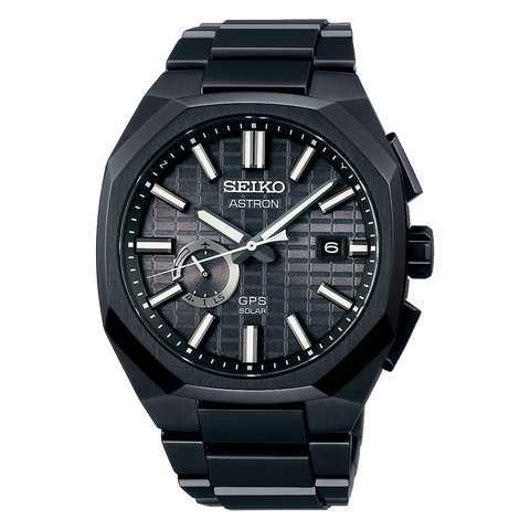 Astron GPS Solar Sapphire Jet Black Crystal Box Men's Watch - SSJ015J1 - Buy Now at Sai Creations Watches