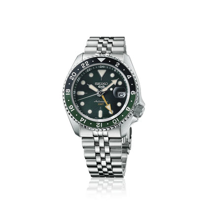 SSK035K1 SEIKO | Round Green Dial 5 Sports SKX GMT Bi Watch (Men)