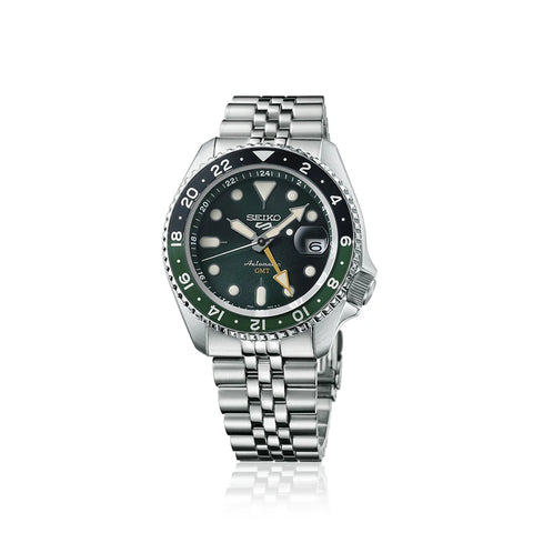 SSK035K1 SEIKO | Round Green Dial 5 Sports SKX GMT Bi Watch (Men) - Buy Now at Sai Creations Watches