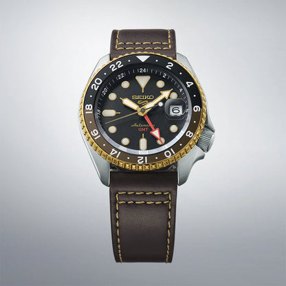 SSK036K1 SEIKO | Round Brown Dial 5 Sports SKX GMT in Mocha Watch (Men)