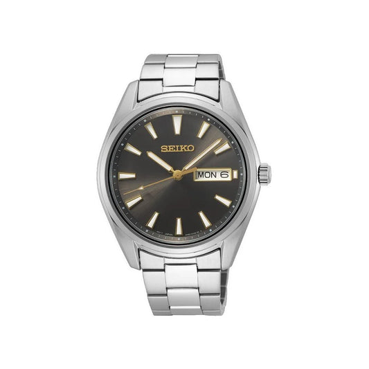 Seiko Quartz Grey Dial StaInless Steel Men's Watch SUR343P1