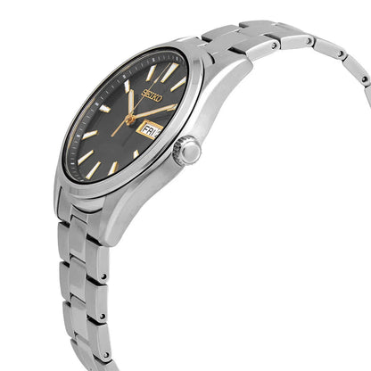Seiko Quartz Grey Dial StaInless Steel Men's Watch SUR343P1