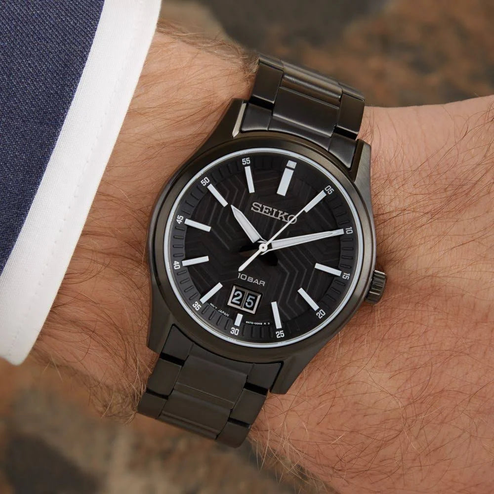 Seiko Dress Quartz Black Dial Men's Watch - SUR515P1