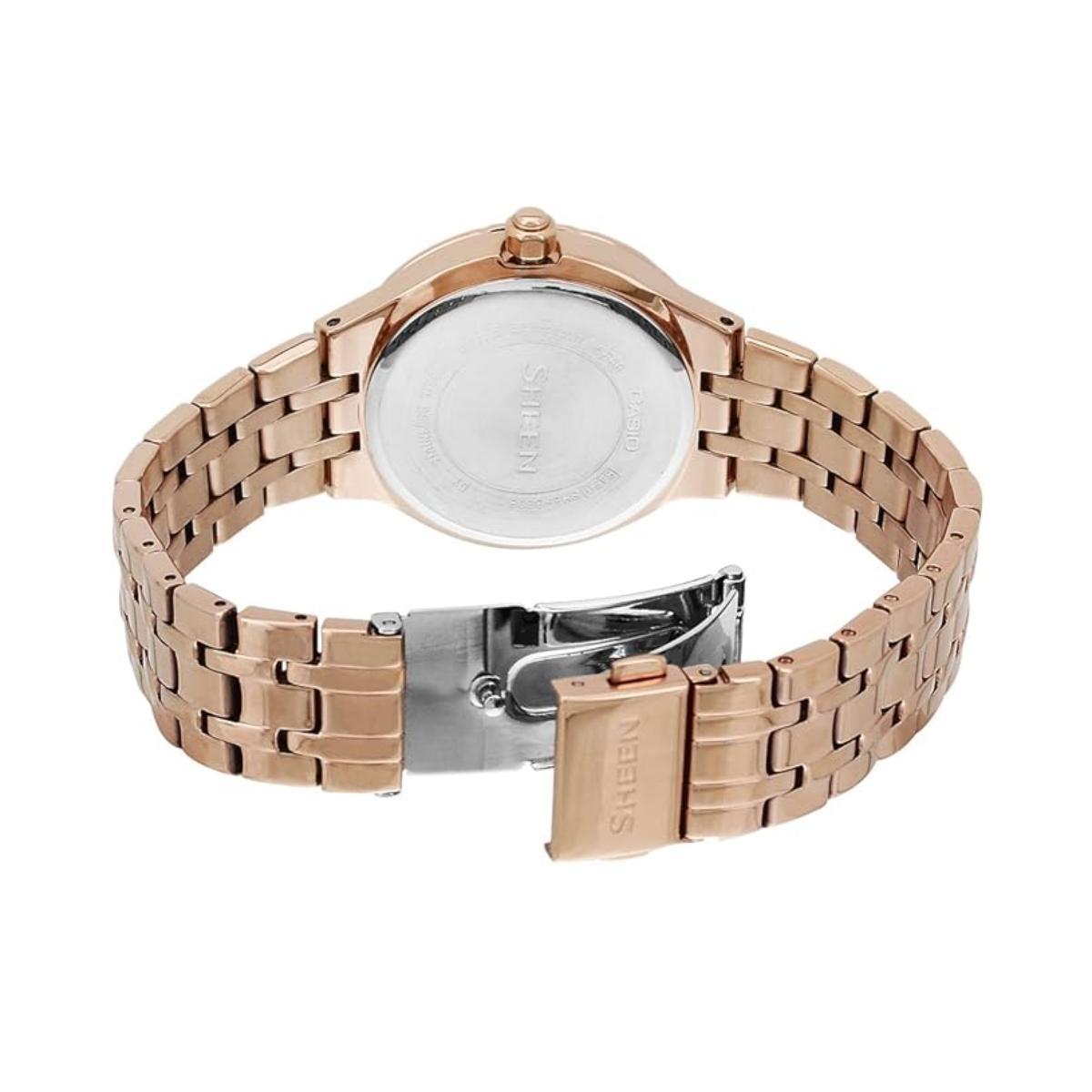 Casio SHE-3808PG-9AUDR Rose Gold Dial Analog Women's Watch SX155