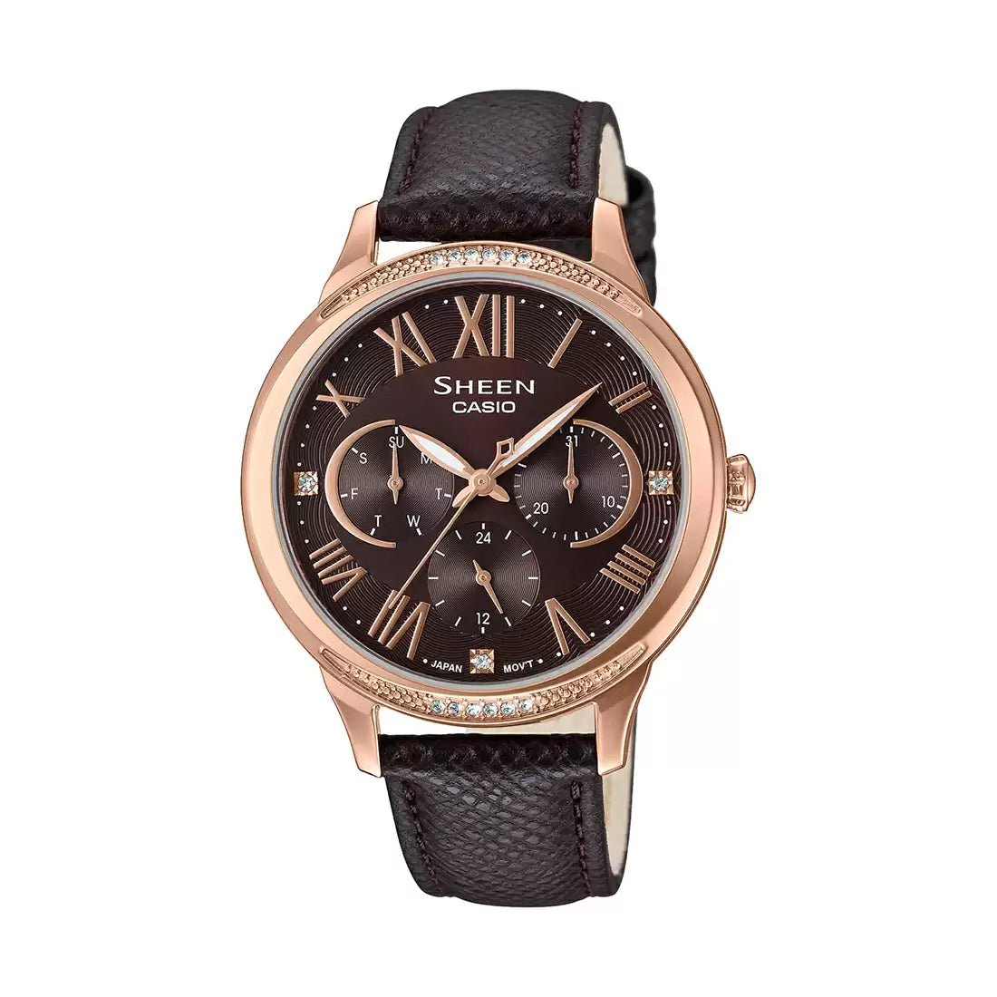 CASIO SHEEN SHE-3058PGL-5AUDR - SX202 Pink Gold IP - Women's Watch