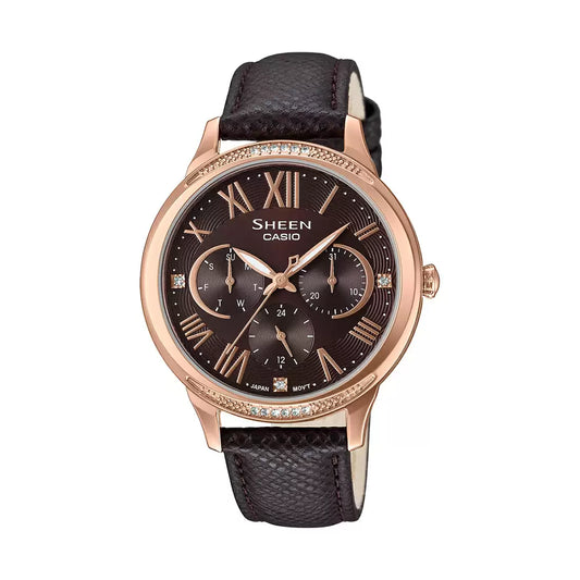 CASIO SHEEN SHE-3058PGL-5AUDR - SX202 Pink Gold IP - Women's Watch