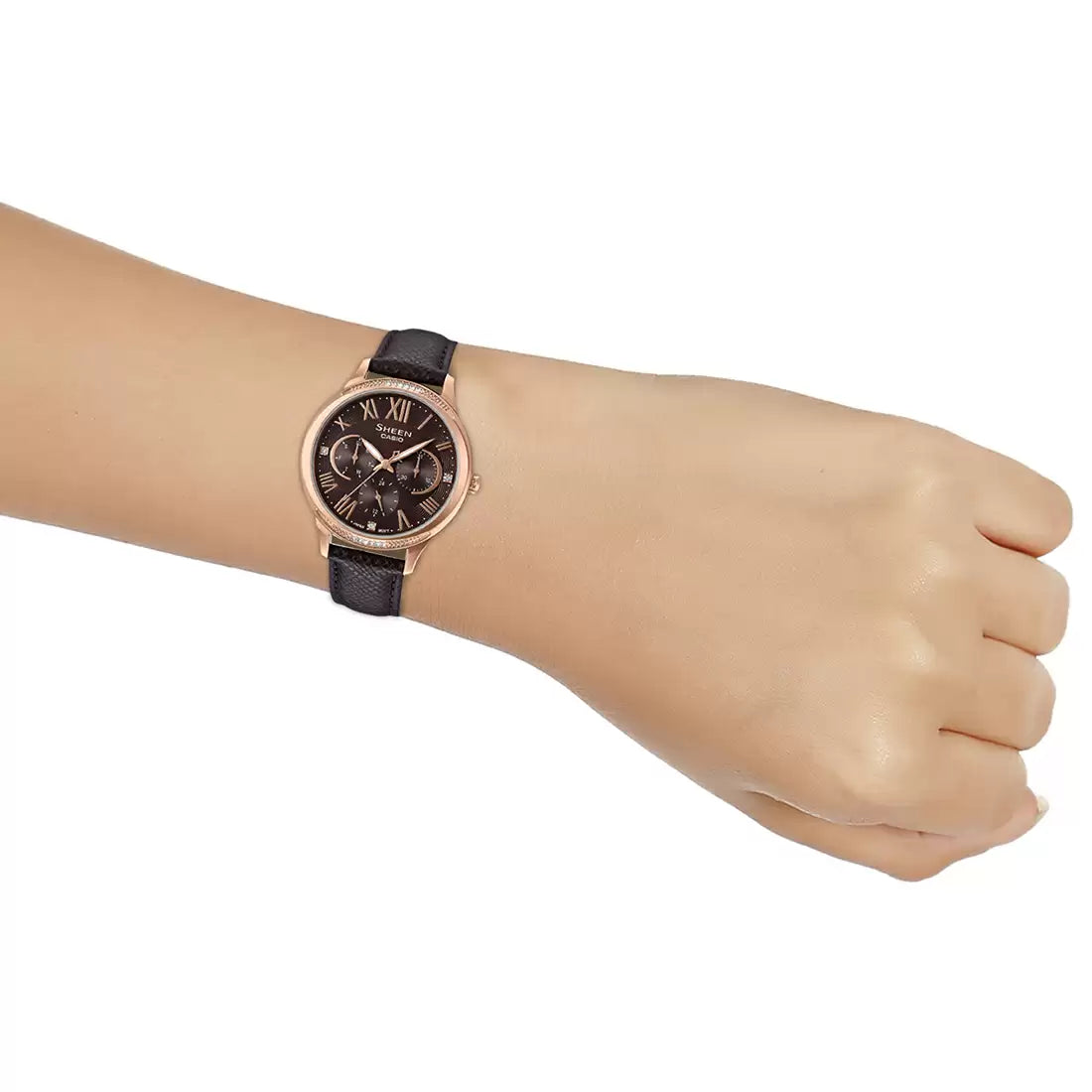 CASIO SHEEN SHE-3058PGL-5AUDR - SX202 Pink Gold IP - Women's Watch
