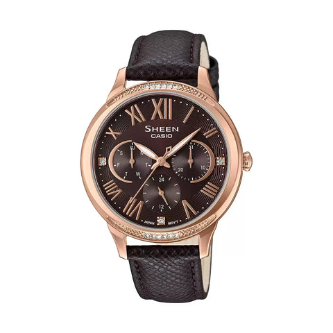CASIO SHEEN SHE-3058PGL-5AUDR - SX202 Pink Gold IP - Women's Watch - Buy Now at Sai Creations Watches