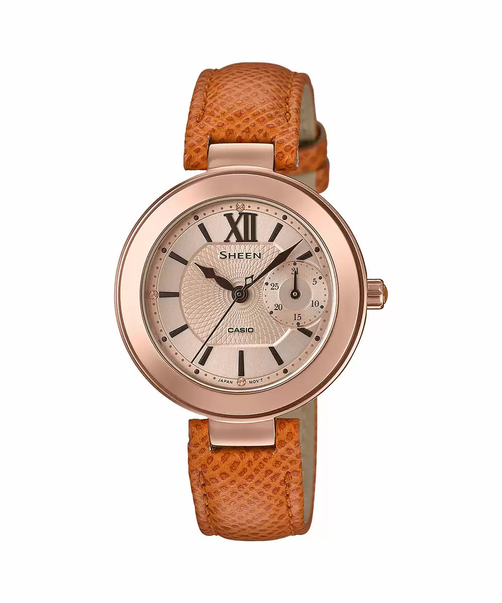 Casio SHEEN SHE-3051PGL-7AUDF - SX216 Pink Gold IP - Women's Watch
