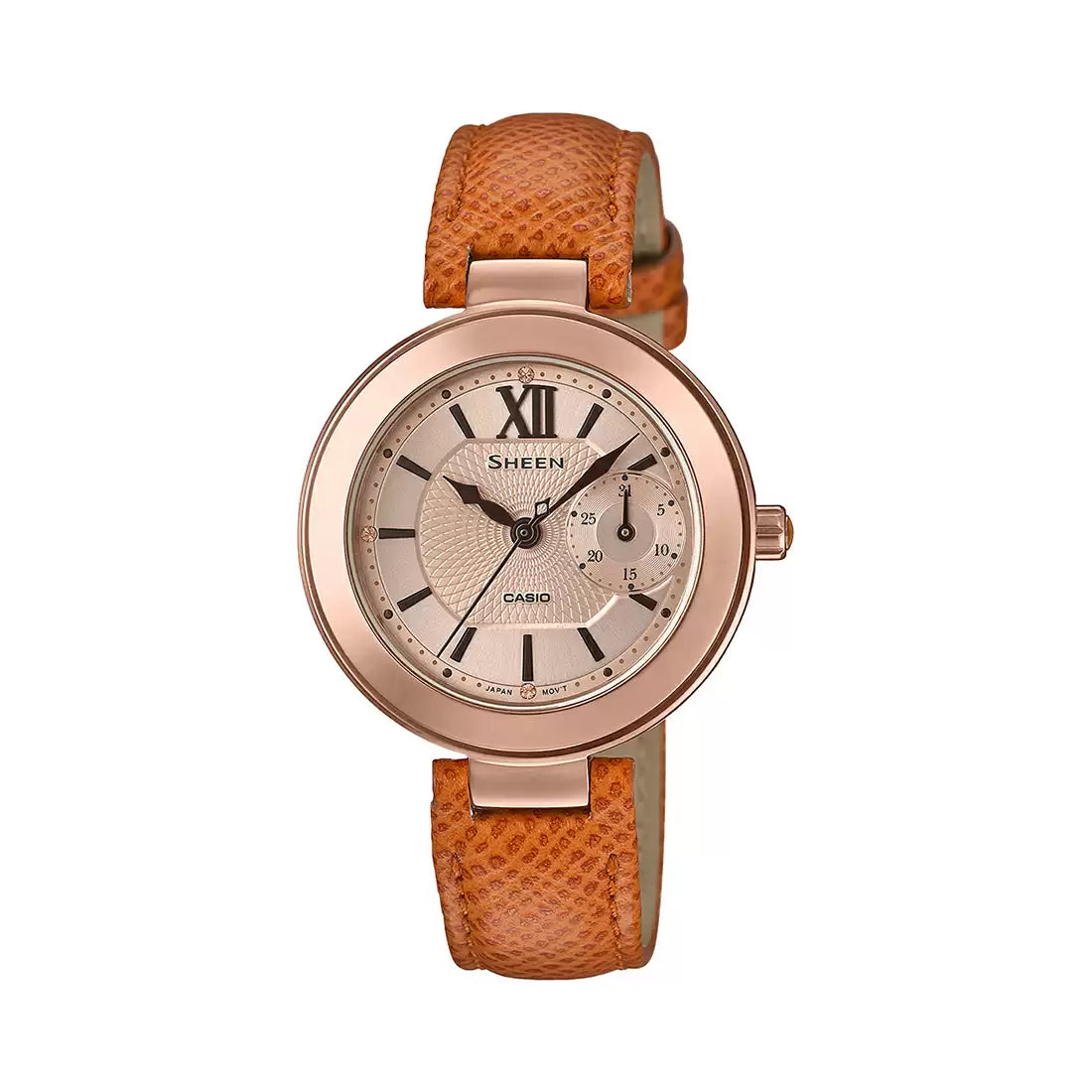 Casio SHEEN SHE-3051PGL-7AUDF - SX216 Pink Gold IP - Women's Watch