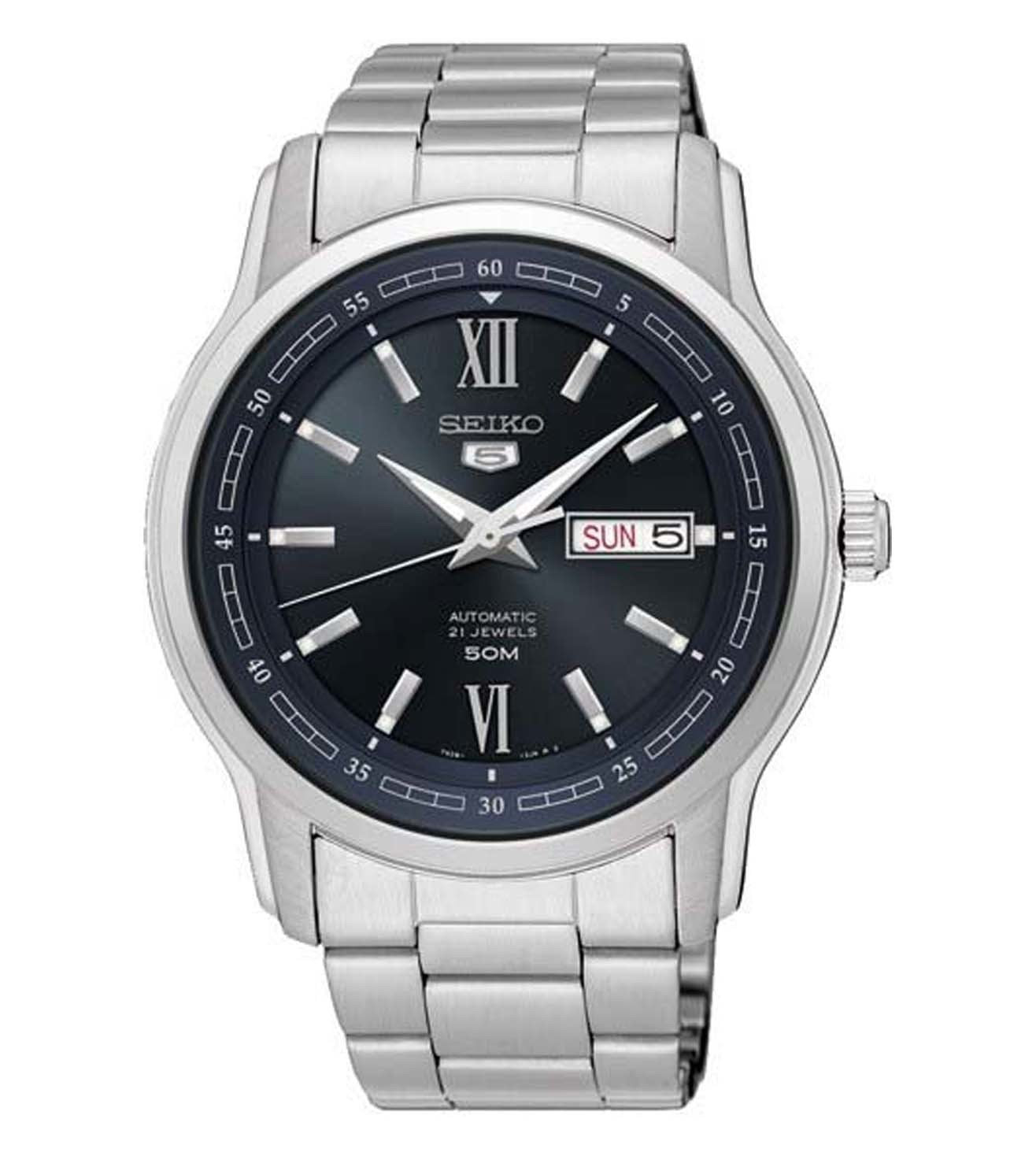 Seiko 5 SNKP17K1 Men's Automatic Watch – Classic Silver Dial & Stainless Steel