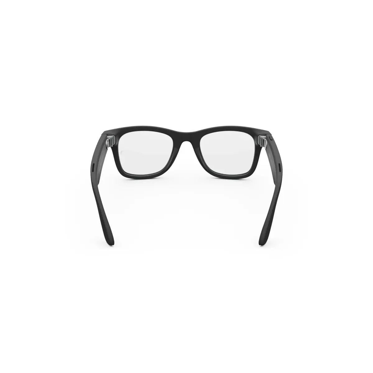 Black eyeglasses on a white background