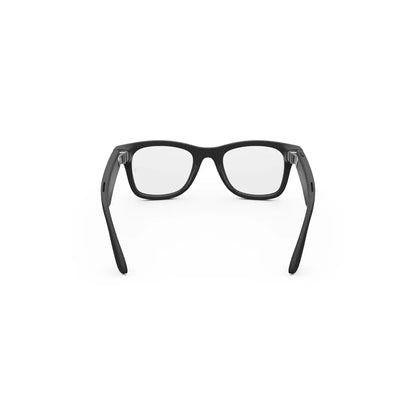 Black eyeglasses on a white background