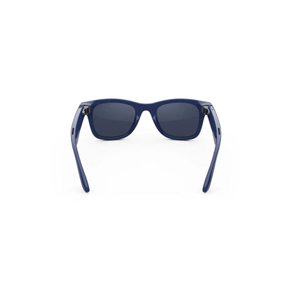 Blue sunglasses on a white background