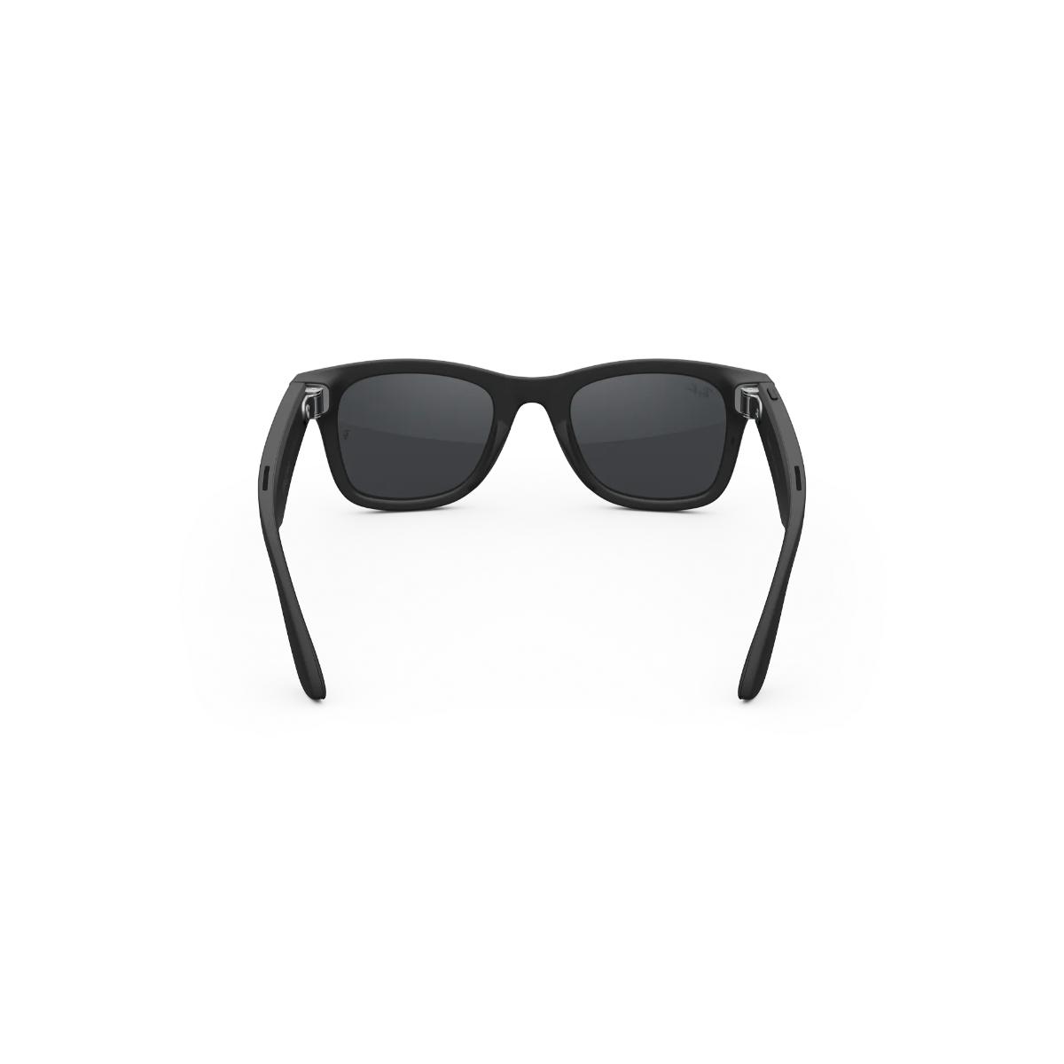 Black sunglasses on a white background