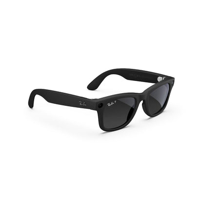 Black sunglasses with a white background