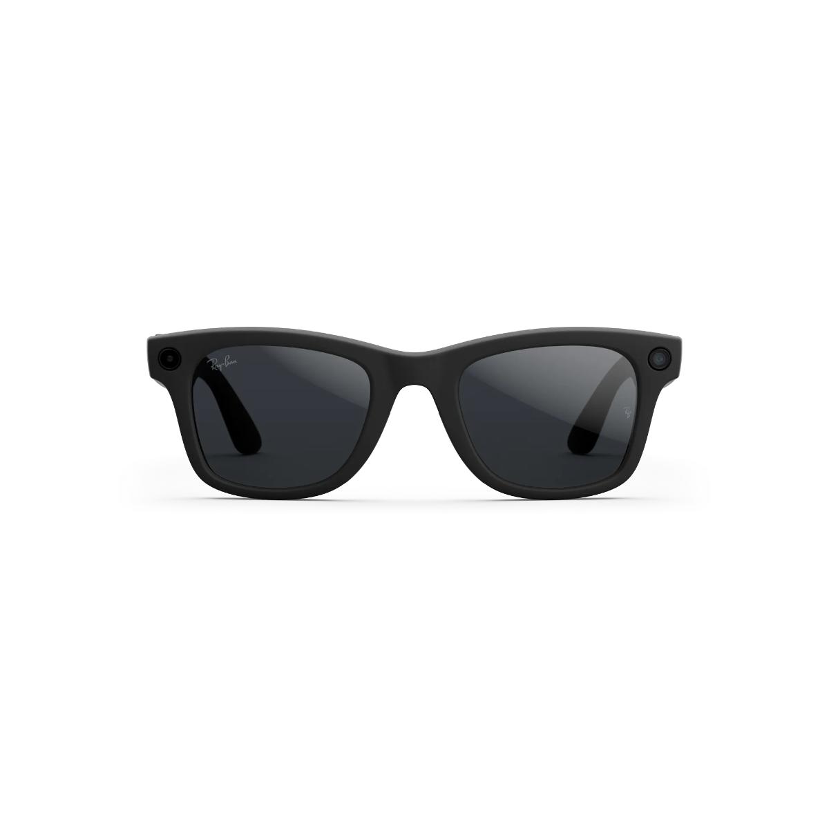 Black sunglasses on a white background