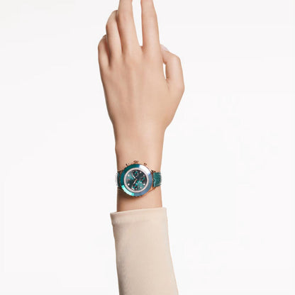 Swarovski Octea Green Dial Analog Chronograph Women's Watch 5672931