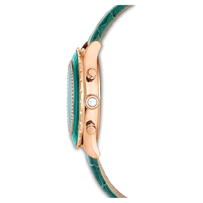 Swarovski Octea Green Dial Analog Chronograph Women's Watch 5672931