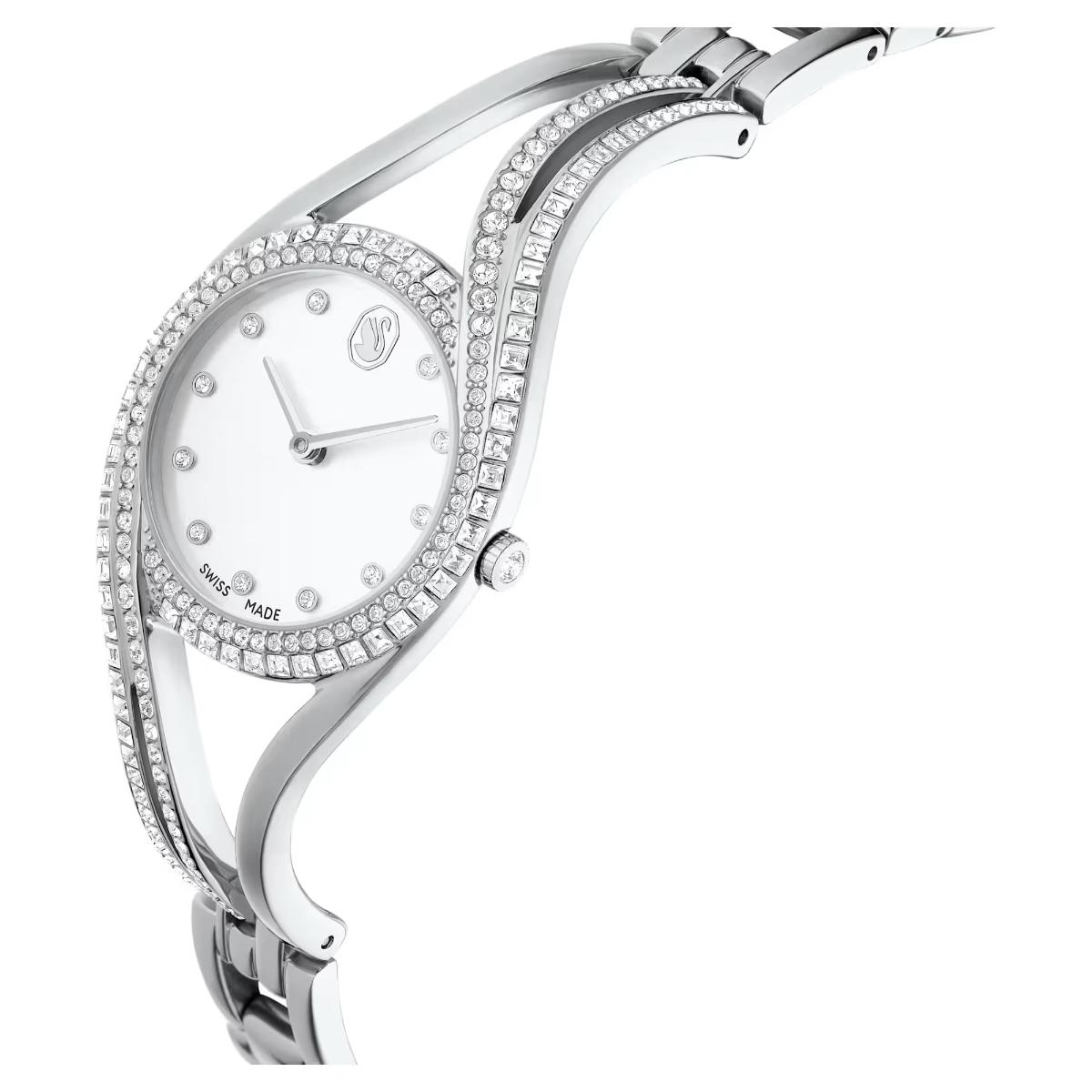 Swarovski Hyperbola Quartz White Dial Analog Women's Watch 5689432
