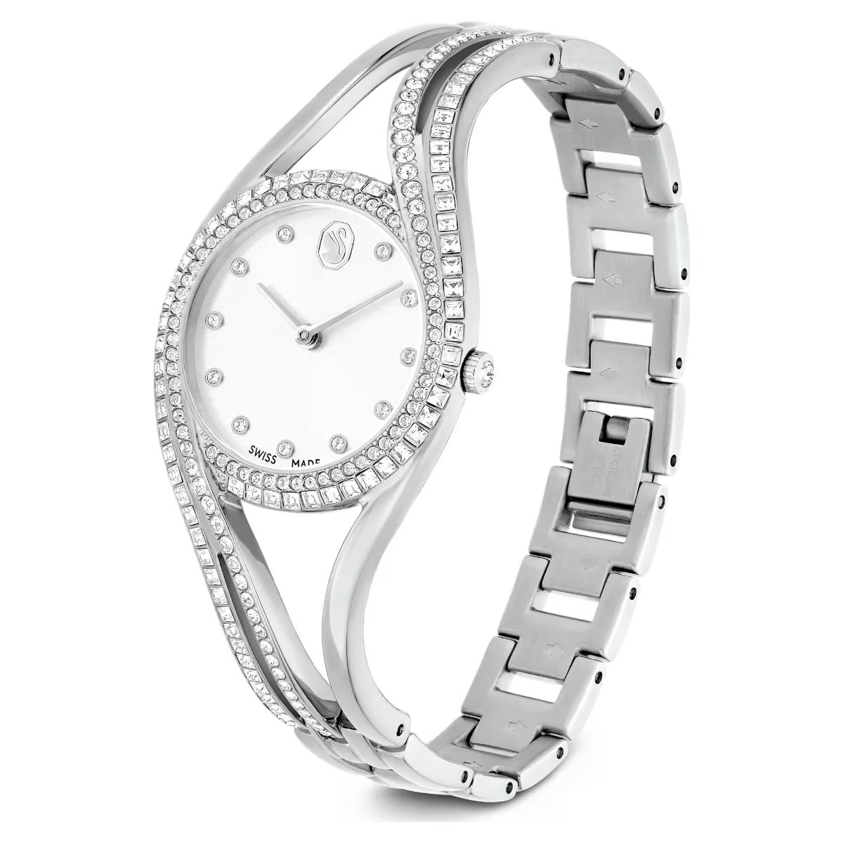 Swarovski Hyperbola Quartz White Dial Analog Women's Watch 5689432
