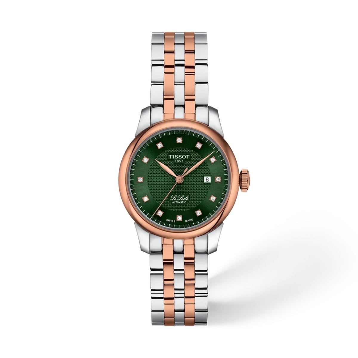 Tissot Le Locle Green Dial Analog Automatic Women's Watch T0062072209600