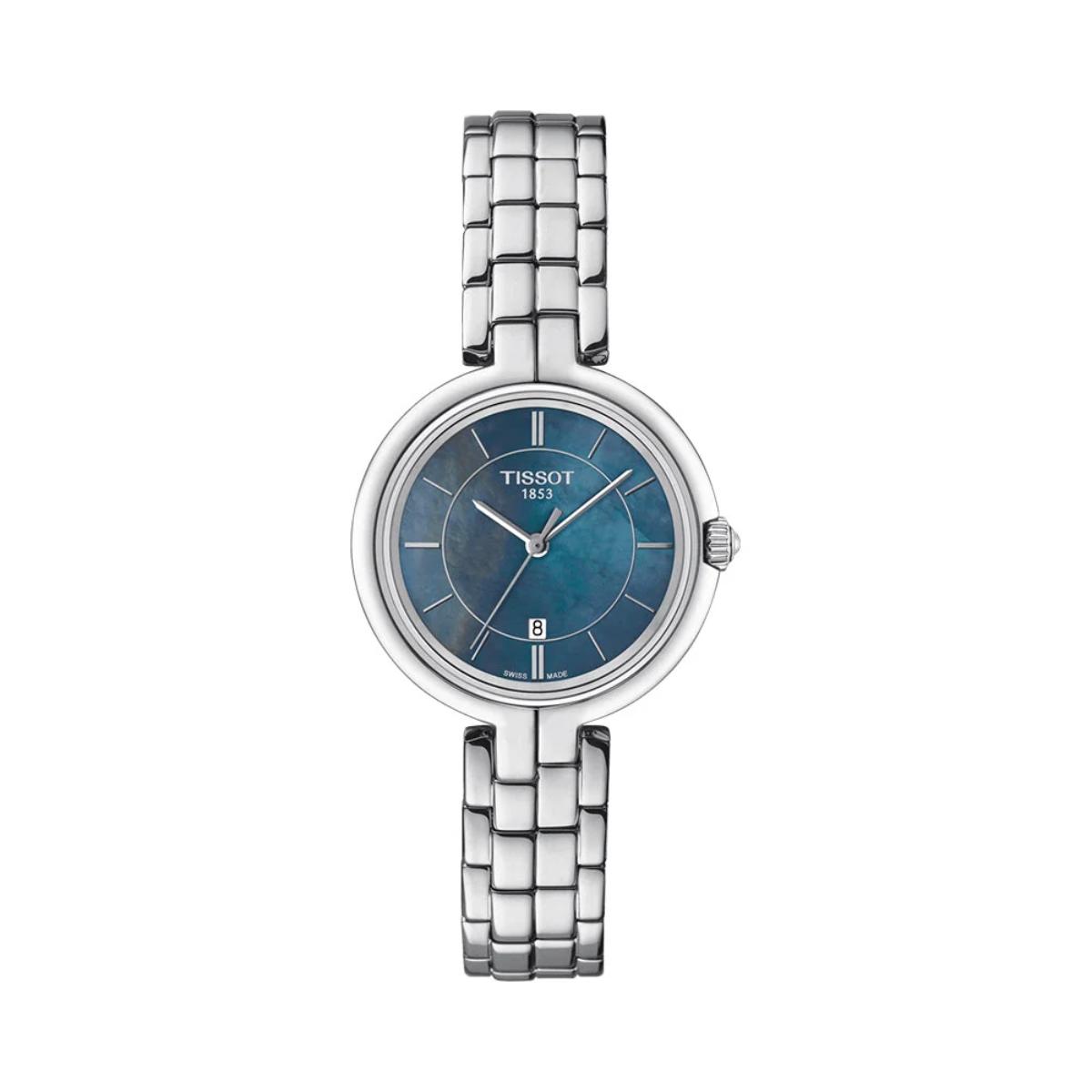 Tissot Flamingo Quartz Blue Dial Analog Women's Watch T0942101112100