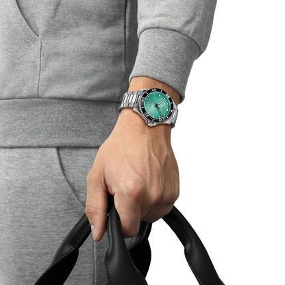 Tissot Seastar Quartz Green Dial Analog Men's Watch T1204101109100