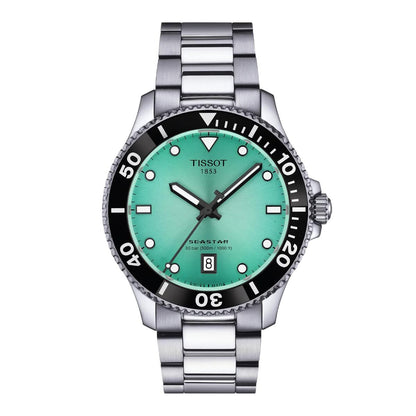 Tissot Seastar Quartz Green Dial Analog Men's Watch T1204101109100