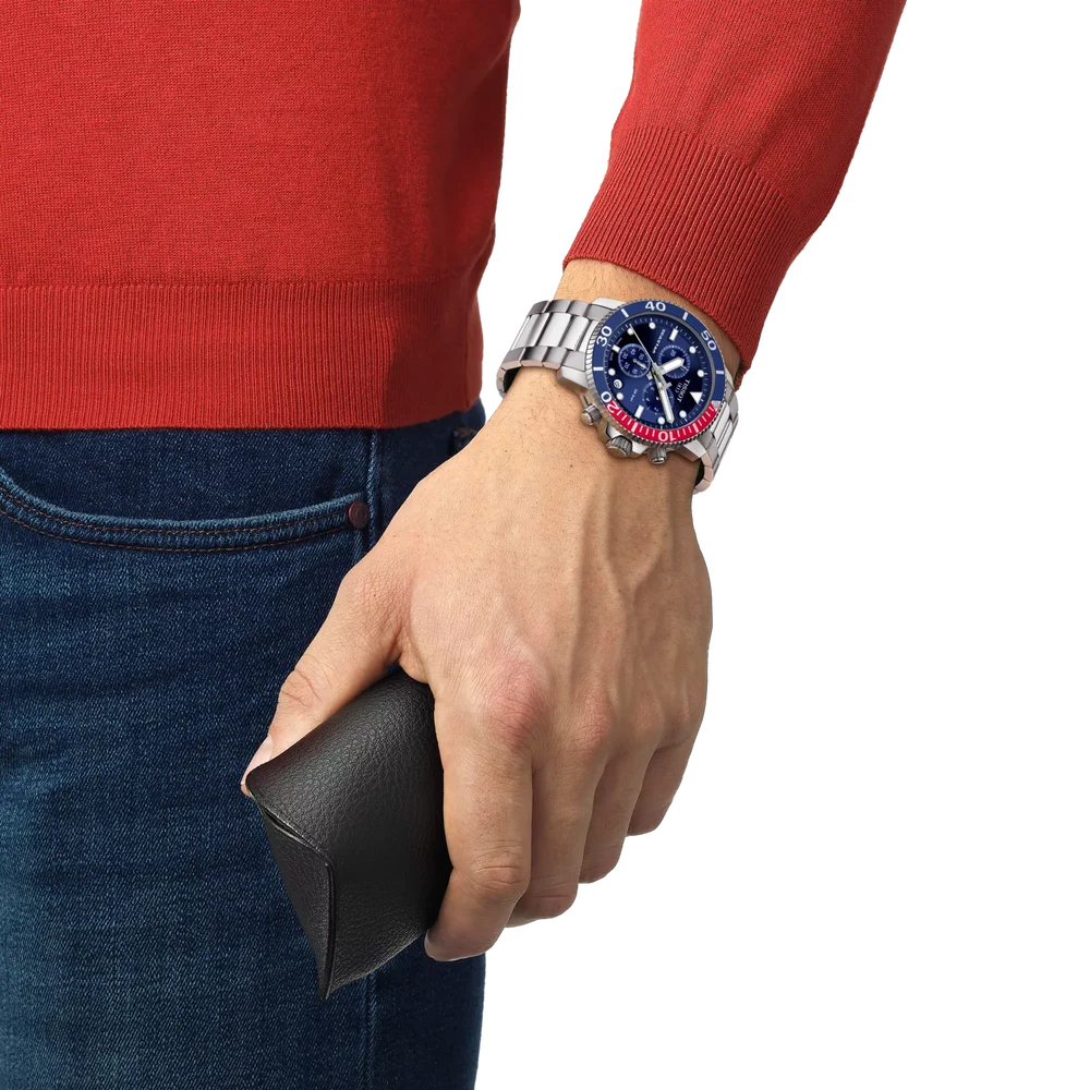 Tissot Seastar 1000 Blue Dial Analog Chronograph Men's Watch T1204171104103