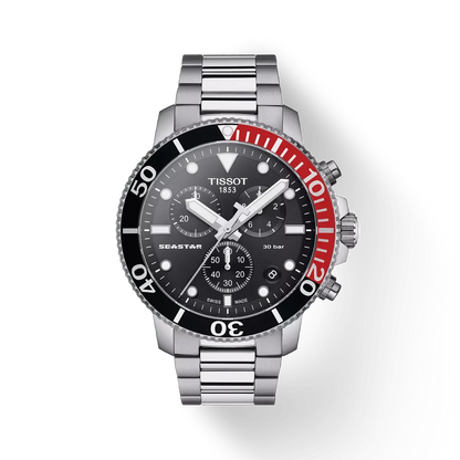 Tissot Seastar 1000 Black Dial Analog Chronograph Men's Watch T1204171105101