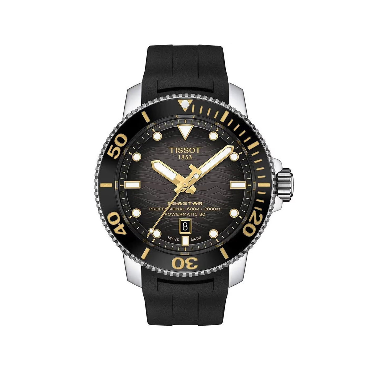 Tissot Seastar 2000 Black Dial Automatic Men's Watch Watch T1206071744101