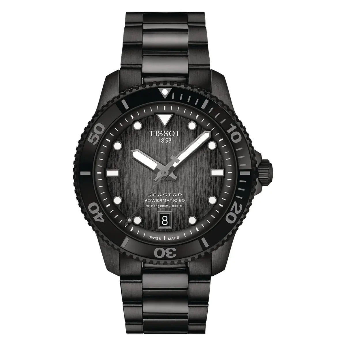 Tissot Seastar 1000 Black Dial Analog Chronograph Men's Watch T1208073305100