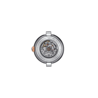 Mechanical watch with visible brand logo on a white background