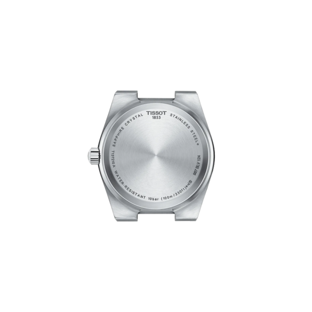 Silver Tissot watch on a white background
