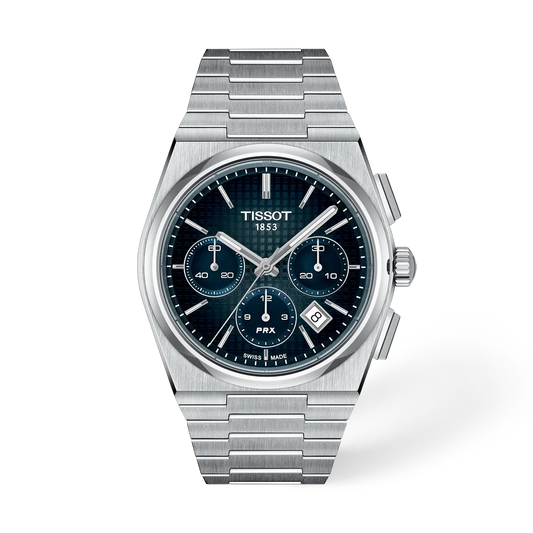 Tissot PRX Blue Dial Analog Automatic Chronograph Men's Watch T1374271104101