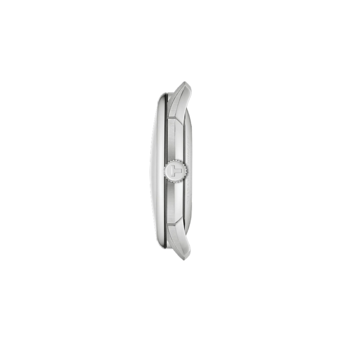 Silver watch with a white background