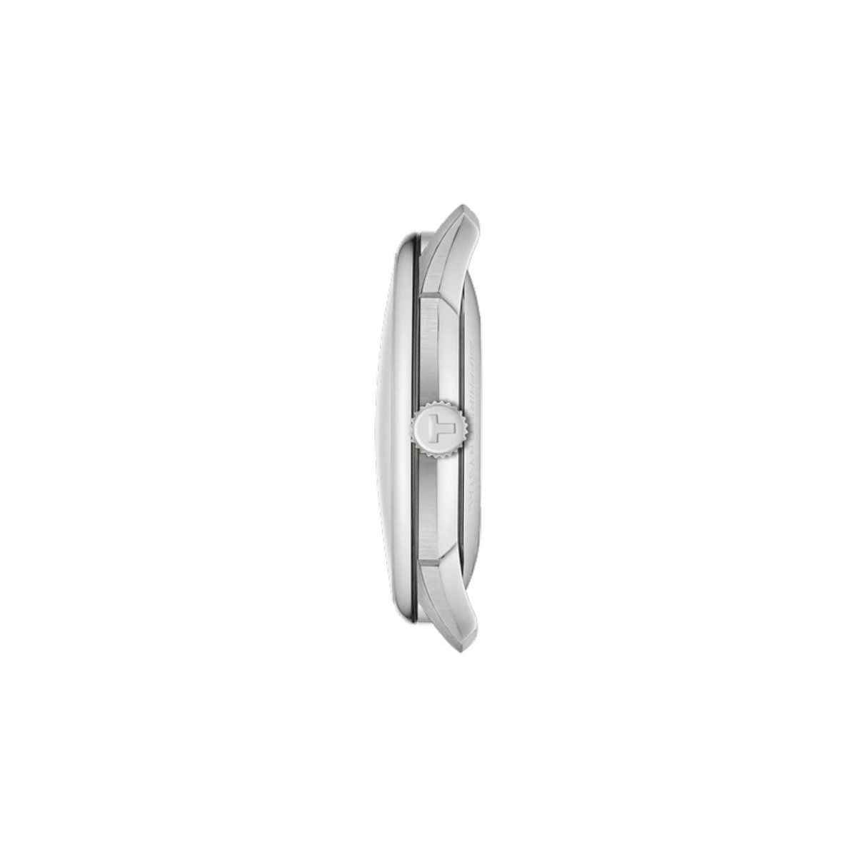 Silver watch with a white background