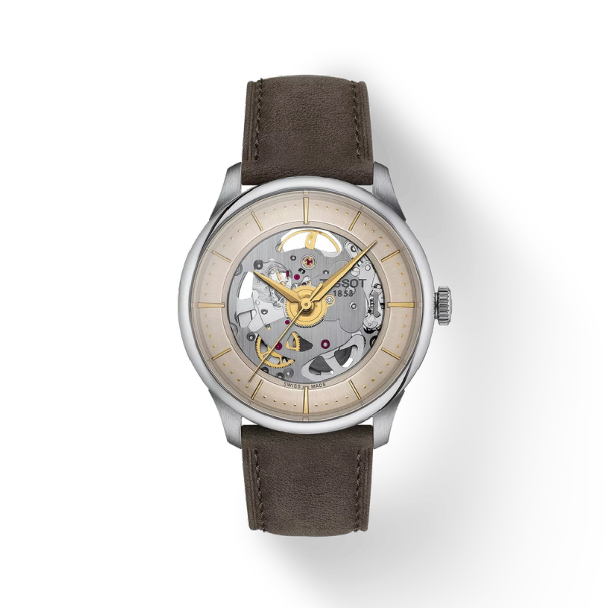 Tissot Chemin Des Tourelles Skeleton Automatic Men's Watch T1398361626100