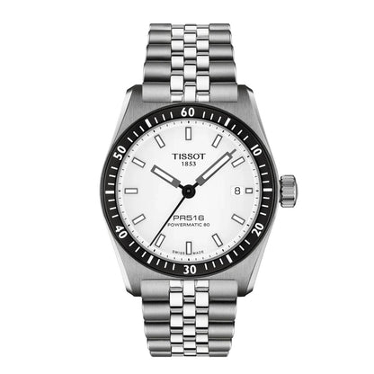 Tissot PR516 White Dial Analog Automatic Men's Watch T1494071103100