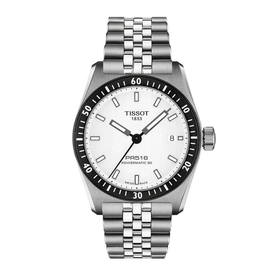 Tissot PR516 White Dial Analog Automatic Men's Watch T1494071103100