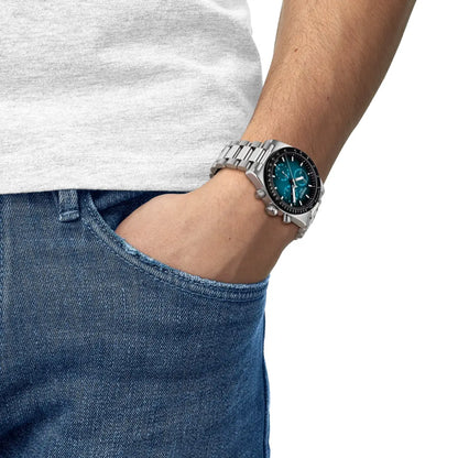 Tissot PR516 Quartz Blue Dial Analog Chronograph Men's Watch T1494171104101