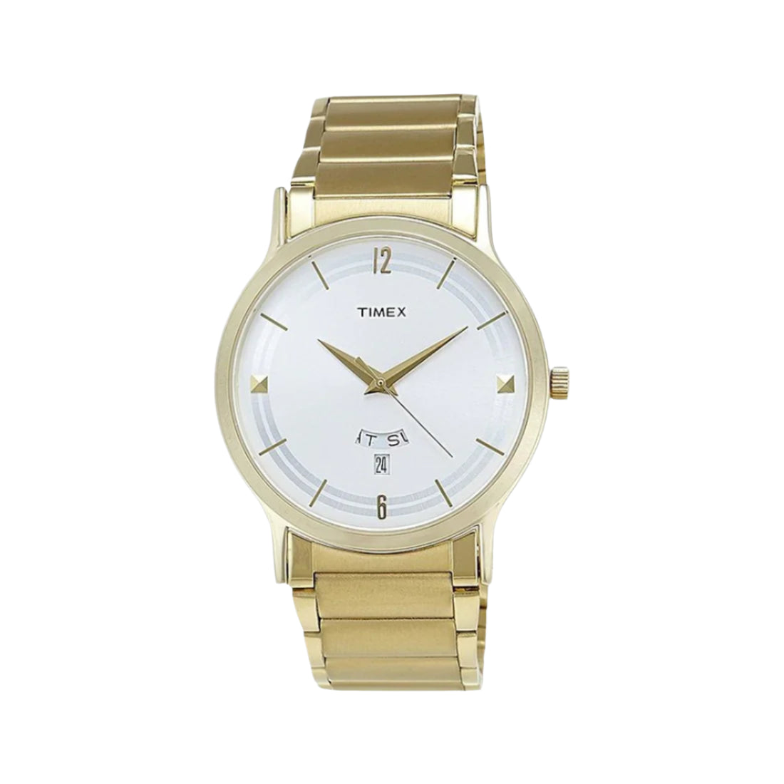 Timex Men's Silver Dial Analog Stainless Steel Watch TI000R420