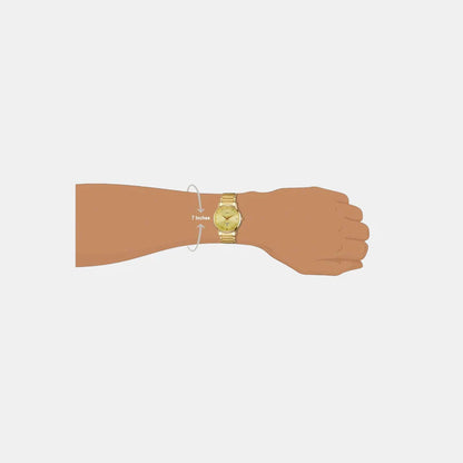Timex Classics Men's Gold Dial Analog Stainless Steel Watch TI000R421