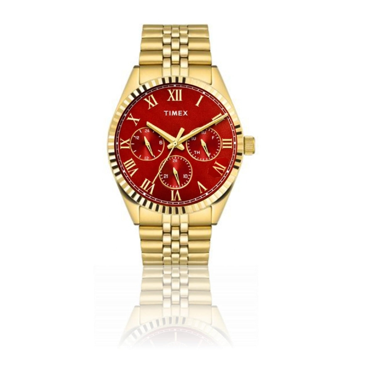 Timex Quartz Red Dial Analog Chronograph Men's Watch TWEG33305
