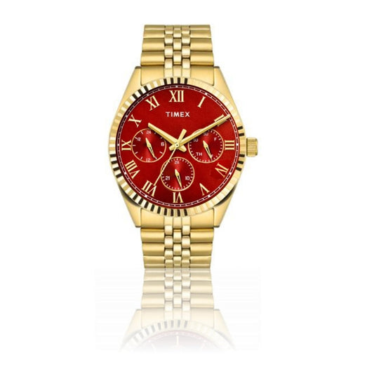 Timex Quartz Red Dial Analog Chronograph Men's Watch TWEG33305