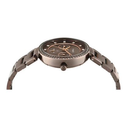 Timex Quartz Brown Round Dial Analog Women's Watch TWEL18722