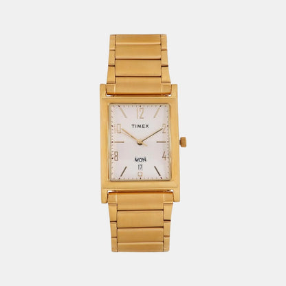 Timex Men's White Analog Stainless Steel Watch TW000L517