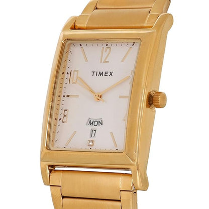 Timex Men's White Analog Stainless Steel Watch TW000L517